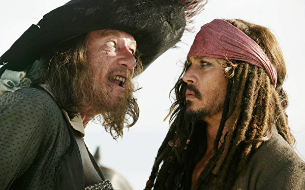 600x375 Piratas del Caribe Johnny Depp Geoffrey Rush Película