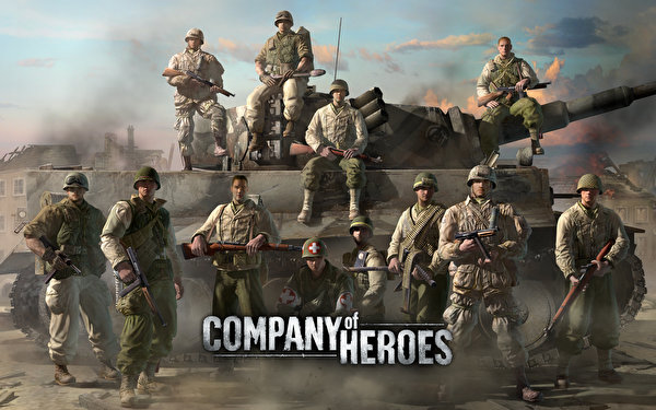 Bakgrunnsbilder Company of Heroes Dataspill 600x375 videospill
