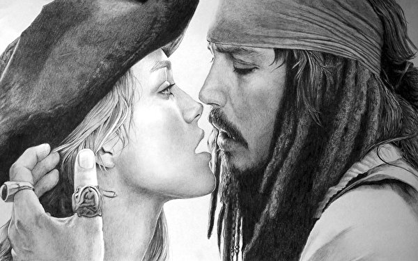 zdjęcia Piraci z Karaibów Johnny Depp Keira Knightley film 600x375 Filmy