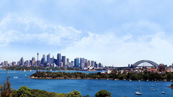 zdjęcie Sydney Australia Niebo Chmury miasto 600x337 Miasta