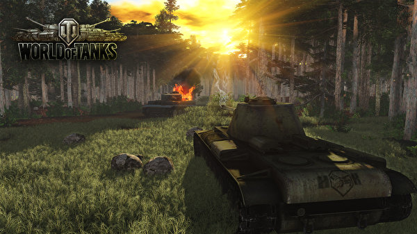Картинки World of Tanks Лучи света Танки компьютерная игра 600x337 WOT танк Игры