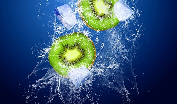 600x353 Frutas Kiwi Agua Gota de agua comida Alimentos