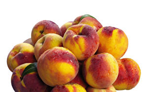 Bureaubladachtergronden Fruit Perziken Veel Witte achtergrond