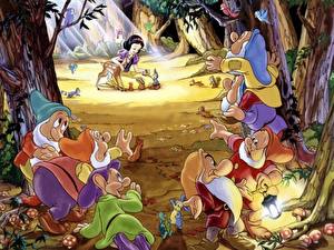 Papel de Parede Desktop Disney Branca de Neve e os Sete Anões Cartoons