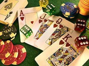 Bureaubladachtergronden Speelkaart Aas kaartspel Fiches casino