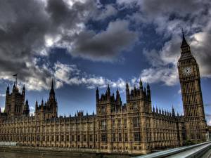 Images United Kingdom England Sky London Clouds Big Ben Cities