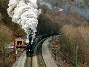 Fonds d'écran Train Rétro style Locomotive Fumer
