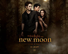 Fondos de escritorio Crepúsculo La saga Crepúsculo: luna nueva Robert Pattinson Kristen Stewart Taylor Lautner Película