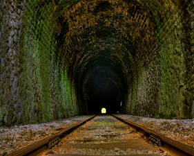 Bakgrunnsbilder Jernbaner Tunnel Jernbaneskinner