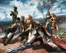 Bakgrundsbilder på skrivbordet Final Fantasy Final Fantasy XIII dataspel