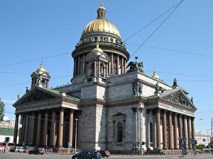 Bakgrundsbilder på skrivbordet Tempel Sankt Petersburg Ryssland
