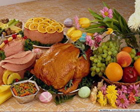Wallpapers Meat products Table appointments Roast Chicken