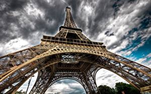 Обои для рабочего стола Франция Эйфелева башня Париж Города