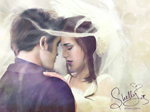 Sfondi desktop The Twilight Saga The Twilight Saga: Breaking Dawn Robert Pattinson Kristen Stewart Film