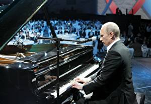 Tapety na pulpit Władimir Putin Fortepian Prezydent Celebryci