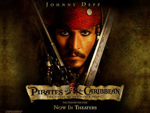 Bakgrundsbilder på skrivbordet Pirates of the Caribbean Pirates of the Caribbean: Svarta Pärlans förbannelse Johnny Depp film