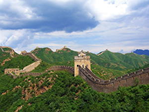 Bakgrundsbilder på skrivbordet Kända byggnader Kinesiska muren