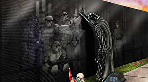 Papel de Parede Desktop Exército dos Clones Darth Vader engraçados