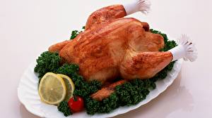 Bakgrundsbilder på skrivbordet Köttprodukter Ugnsbakad kyckling Mat