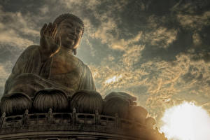 Fondos de escritorio Monumento Cielo Buda Nube HDR