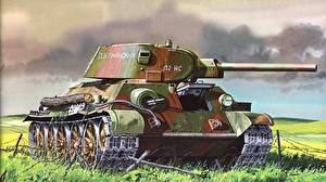 Fotos Gezeichnet Panzer T-34 T-34/76