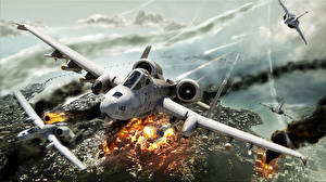 Bureaubladachtergronden Tom Clancy HAWX computerspel Luchtvaart