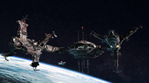 Picture Technics Fantasy Ship Orbital stations Fantasy Space