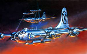 Pictures Airplane Painting Art Boeing boeing, b-17 Aviation