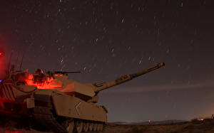 Bakgrunnsbilder Stridsvogn M1 Abrams Amerikansk Natt A1M1 Militærvesen