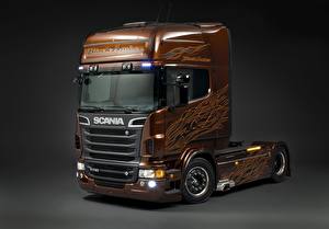 Fotos Lastkraftwagen Scania Autos