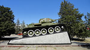 桌面壁纸，，纪念碑，T-34坦克，伏尔加格勒，