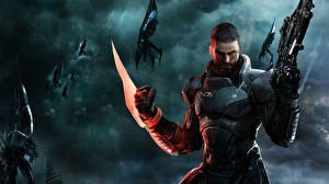Bakgrundsbilder på skrivbordet Mass Effect Mass Effect 3 Datorspel