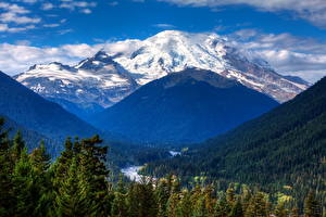 Fondos de escritorio Parque Montaña EE.UU. Parque Monte Rainier Washington