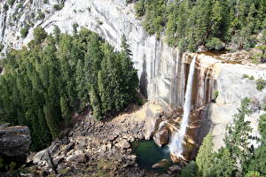 Fonds d'écran Parc Cascade États-Unis Yosemite Californie Vernal Nature