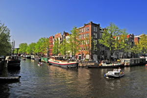 デスクトップの壁紙、、オランダ、アムステルダム、都市