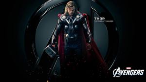 Papel de Parede Desktop Os Vingadores 2012 Chris Hemsworth Thor Herói Filme