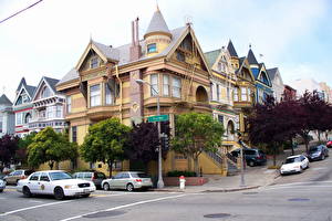 Fonds d'écran USA San Francisco Californie Old Victorian houses Villes