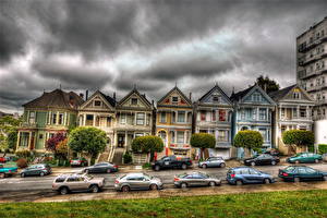 Fonds d'écran USA San Francisco Californie Victorian houses Villes