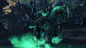 Bakgrunnsbilder Darksiders Darksiders II Levende døde Hest Krigere videospill Fantasy