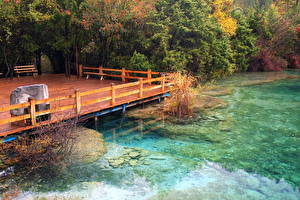 Fonds d'écran Parcs Chine Vallée de Jiuzhaigou Valley Sparking Lake Nature