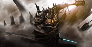 Bakgrunnsbilder Slag Monster Krigere Fantasy
