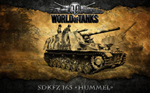 桌面壁纸，，坦克世界，自行火炮，SDKFZ 165 Hummel，游戏
