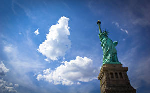 桌面壁纸，，美国，纽约，自由女神像，