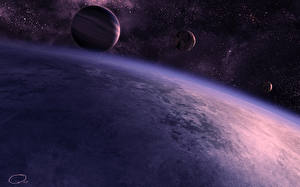 Image Surface of planets Space