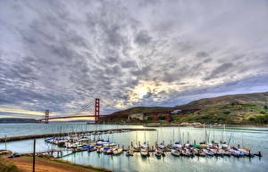 Bakgrunnsbilder Seilskip Yacht San Francisco, USA