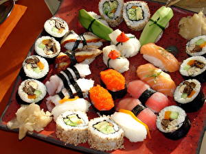 桌面壁纸，，海鮮，寿司，食品