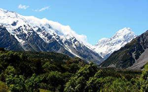 Sfondi desktop Parco Montagne Nuova Zelanda Mount Cook New Zealand Natura