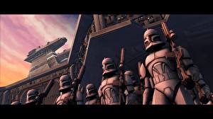 Bakgrunnsbilder Star Wars (Film) Star Wars Episode II: Klonene angriper Klonesoldat Film