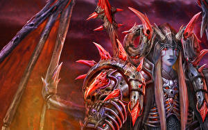 Bakgrunnsbilder Overnaturlige vesener Demon Horn (anatomi) Rustning Vinger Fantasy