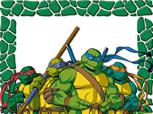 Bakgrundsbilder på skrivbordet Teenage Mutant Ninja Turtles Tecknat